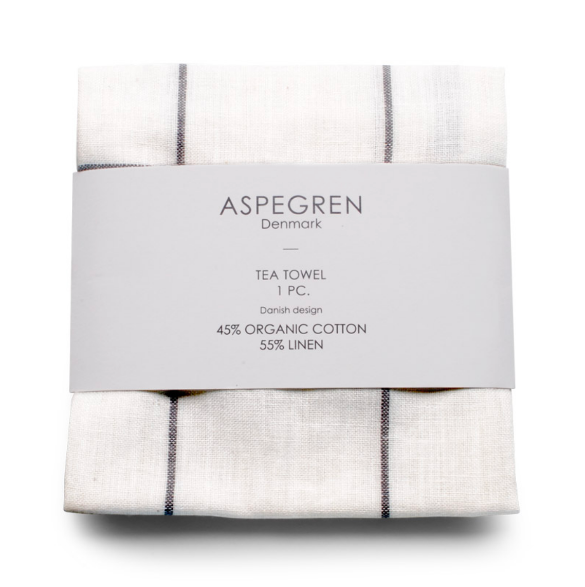 Aspegren Tea Towel Squares Off White / Dark Gray