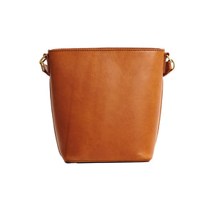 O MY BAG Bobbi Bucket Bag Midi Cognac Classic Leather
