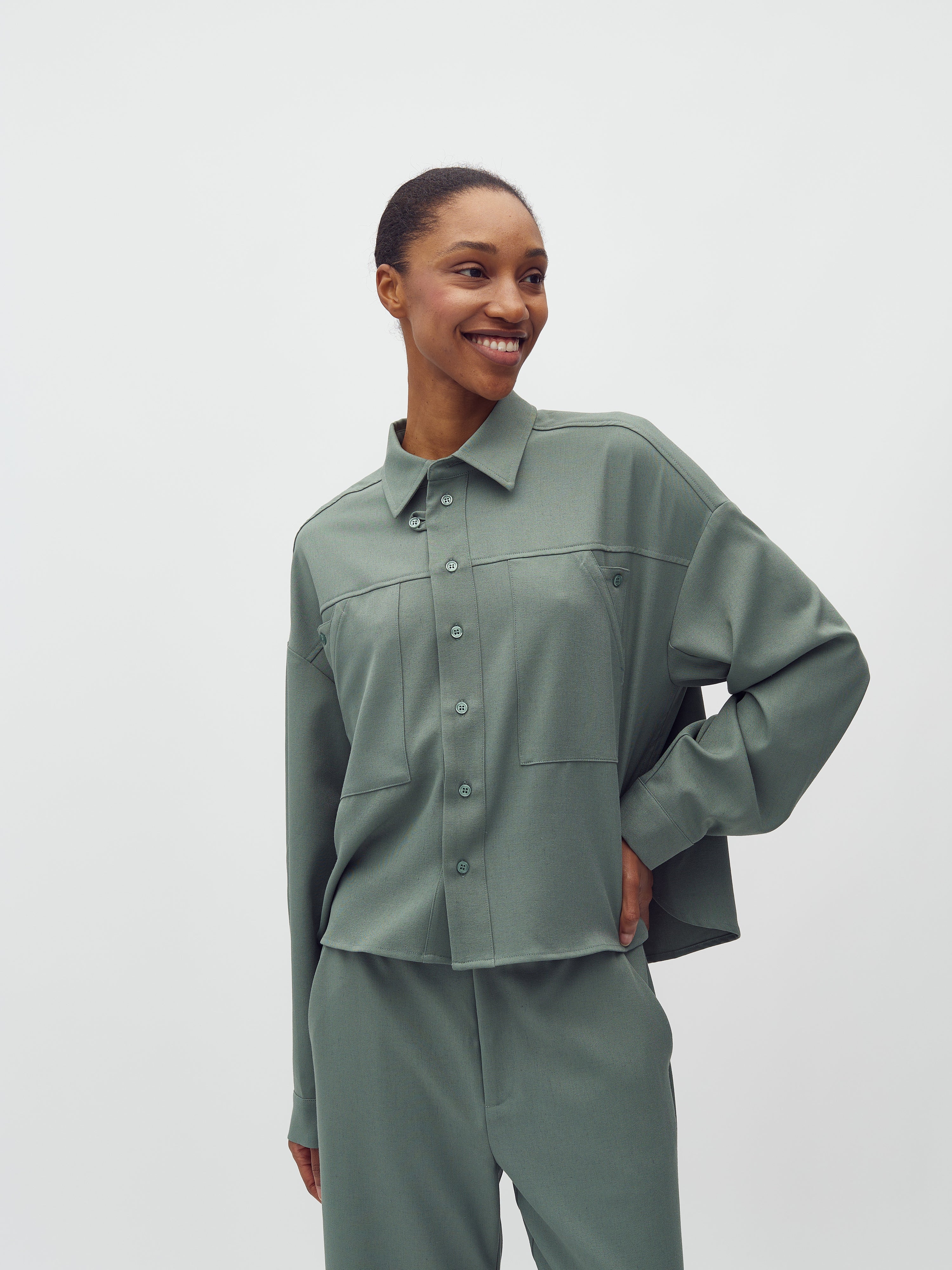 Mbym Levya Blouse Iceberg Green Melange