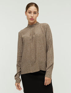 Mbym Dotella Print Arlianna Blouse Dusty Olive