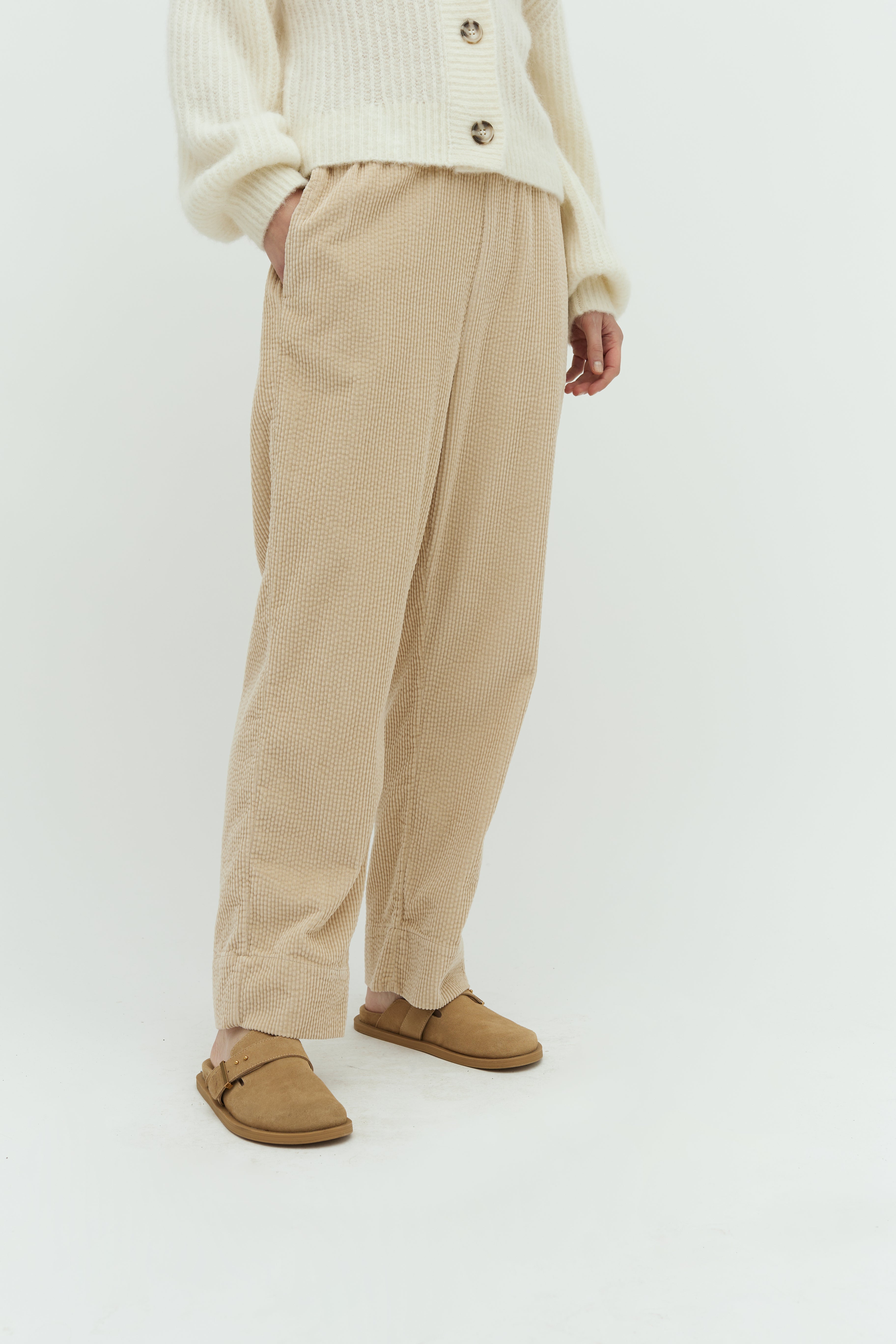 Mbym Berinna Pants White Pepper