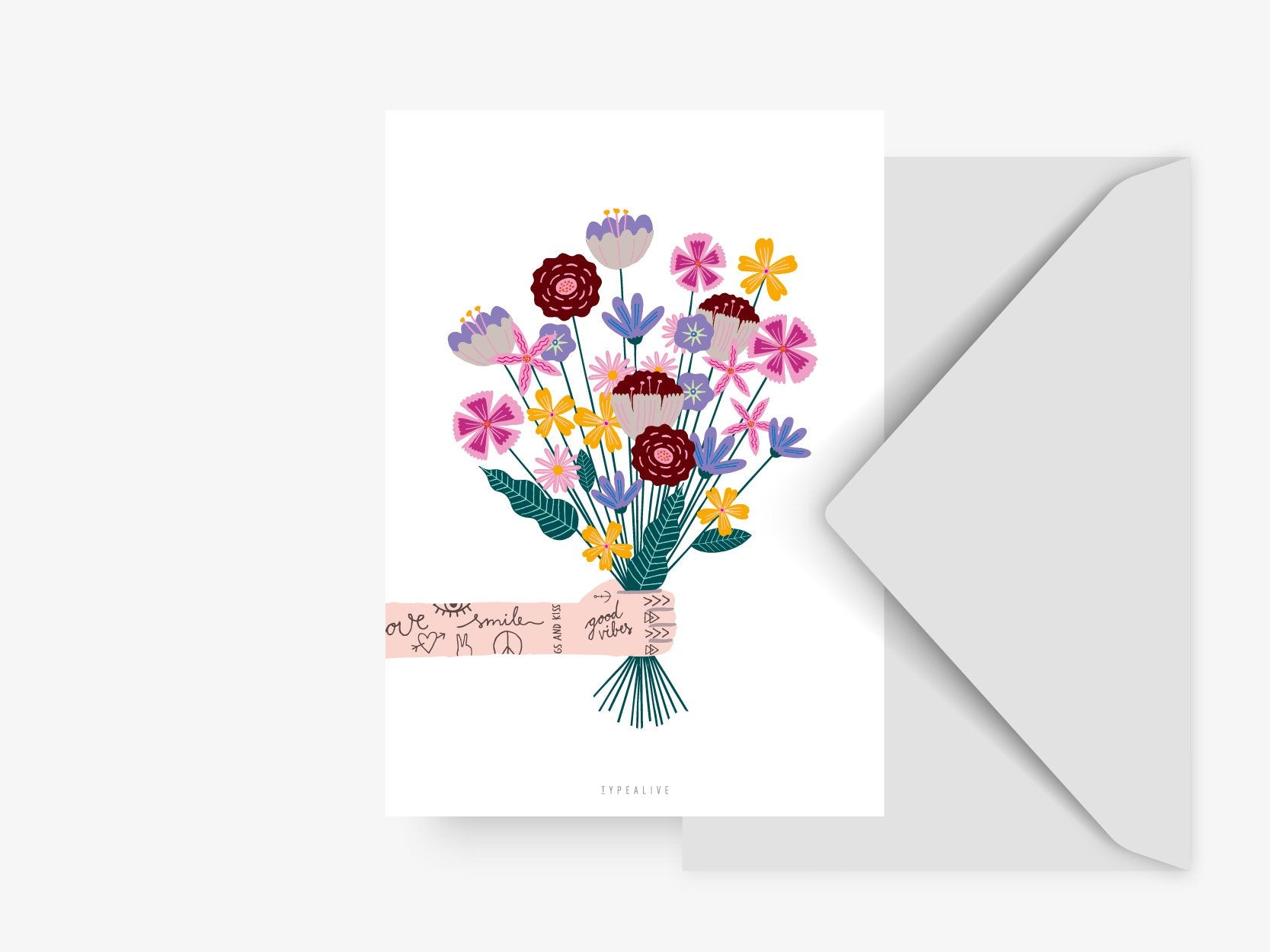 typealive Postkarte Bunch of Flowers