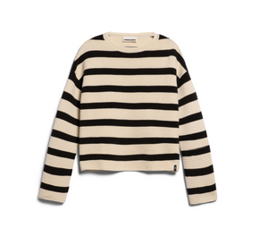 Armedangels Merinaa Striped Oatmilk Black