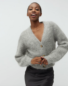 Mbym Molenda Cardigan Light Grey Melange