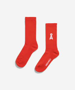 Armedangels Saamus Bold Socks Poppy Red