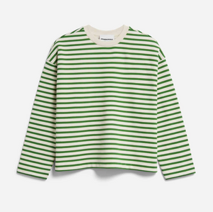 Armedangels Frankaa Maarlen Sweatshirt Stripe Undyed Ivy Green