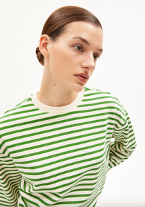 Armedangels Frankaa Maarlen Sweatshirt Stripe Undyed Ivy Green