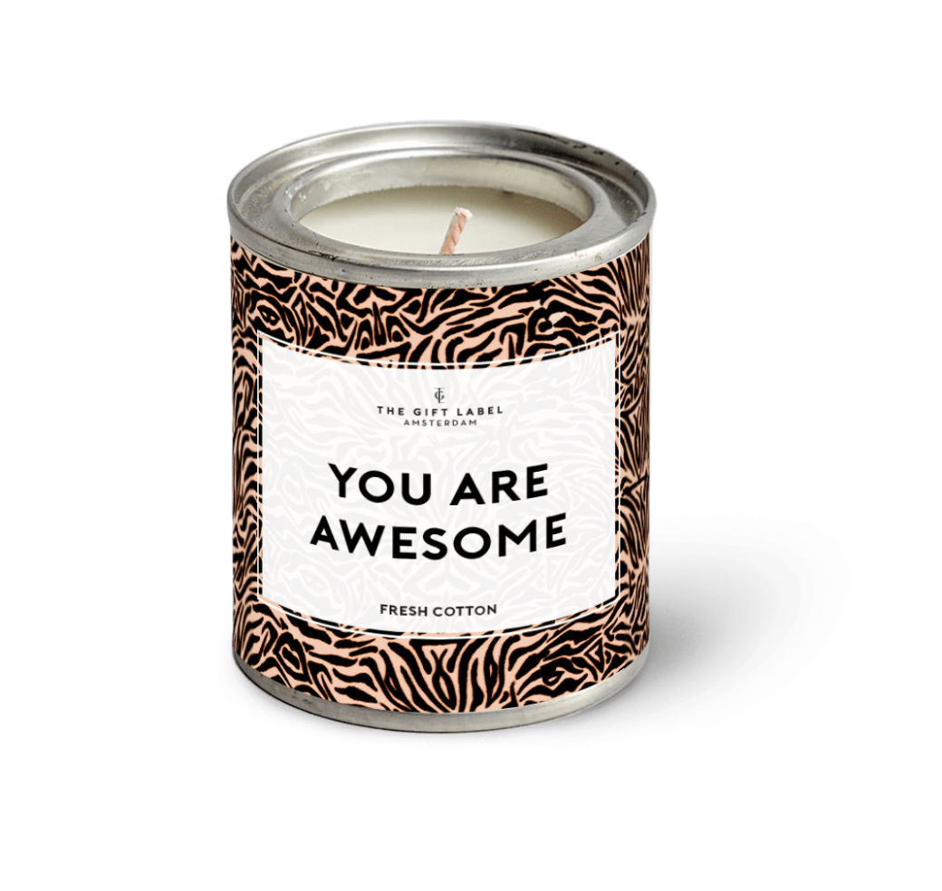 The Gift Label Candle You Are Awesome Fresh Cotton