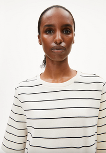 Armedangels XELINAA FINE STRIPE JERSEYKLEID  undyed-black