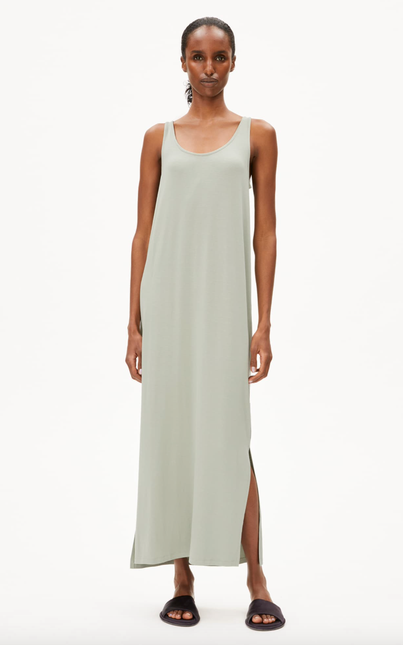 Armedangels Jerseykleid MAELIAA SOLID seagreen