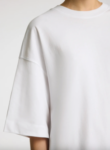 Selected Femme Col Tee Oversized Bright White