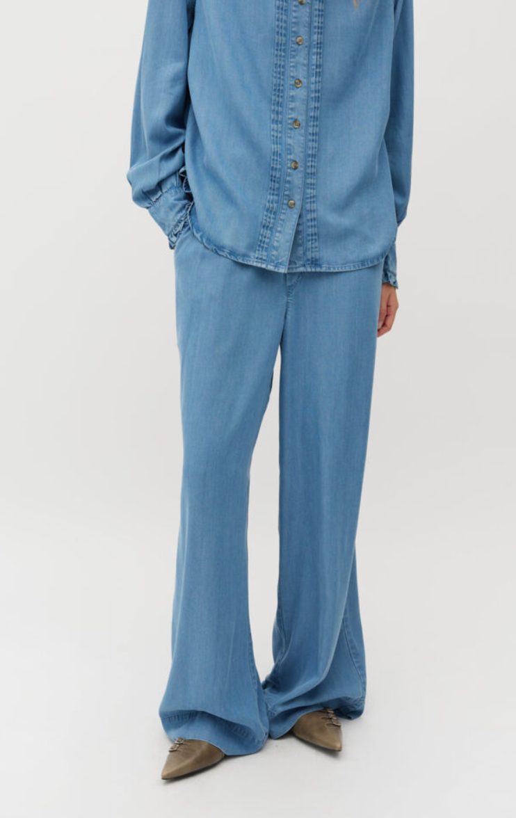 Mbym Asaka Trousers Blue Soft Wash