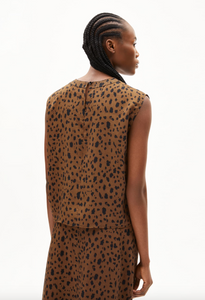 Armedangels Neraali Top Leopaa Dark Camel
