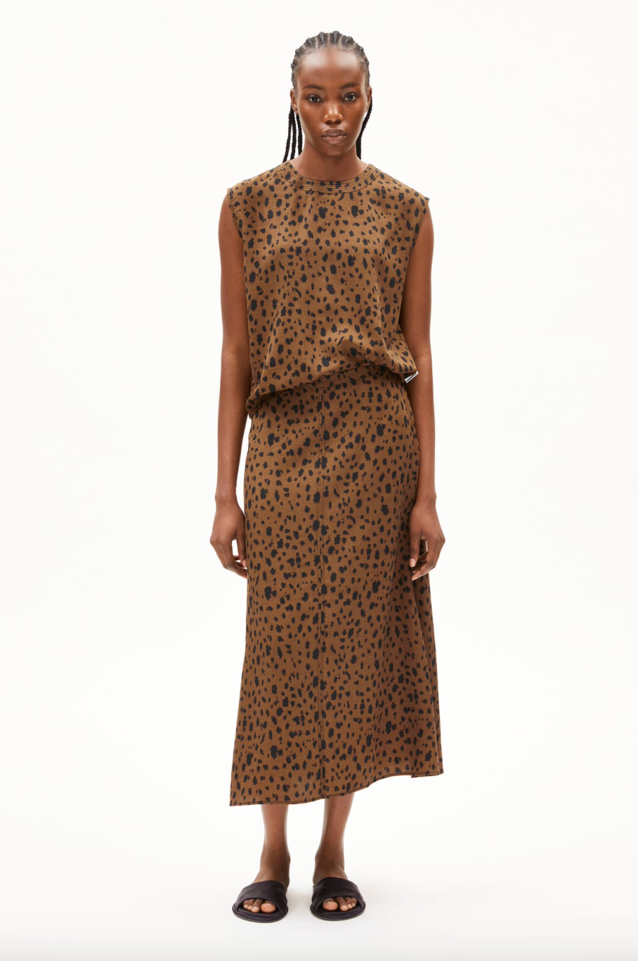 Armedangels Neraali Top Leopaa Dark Camel