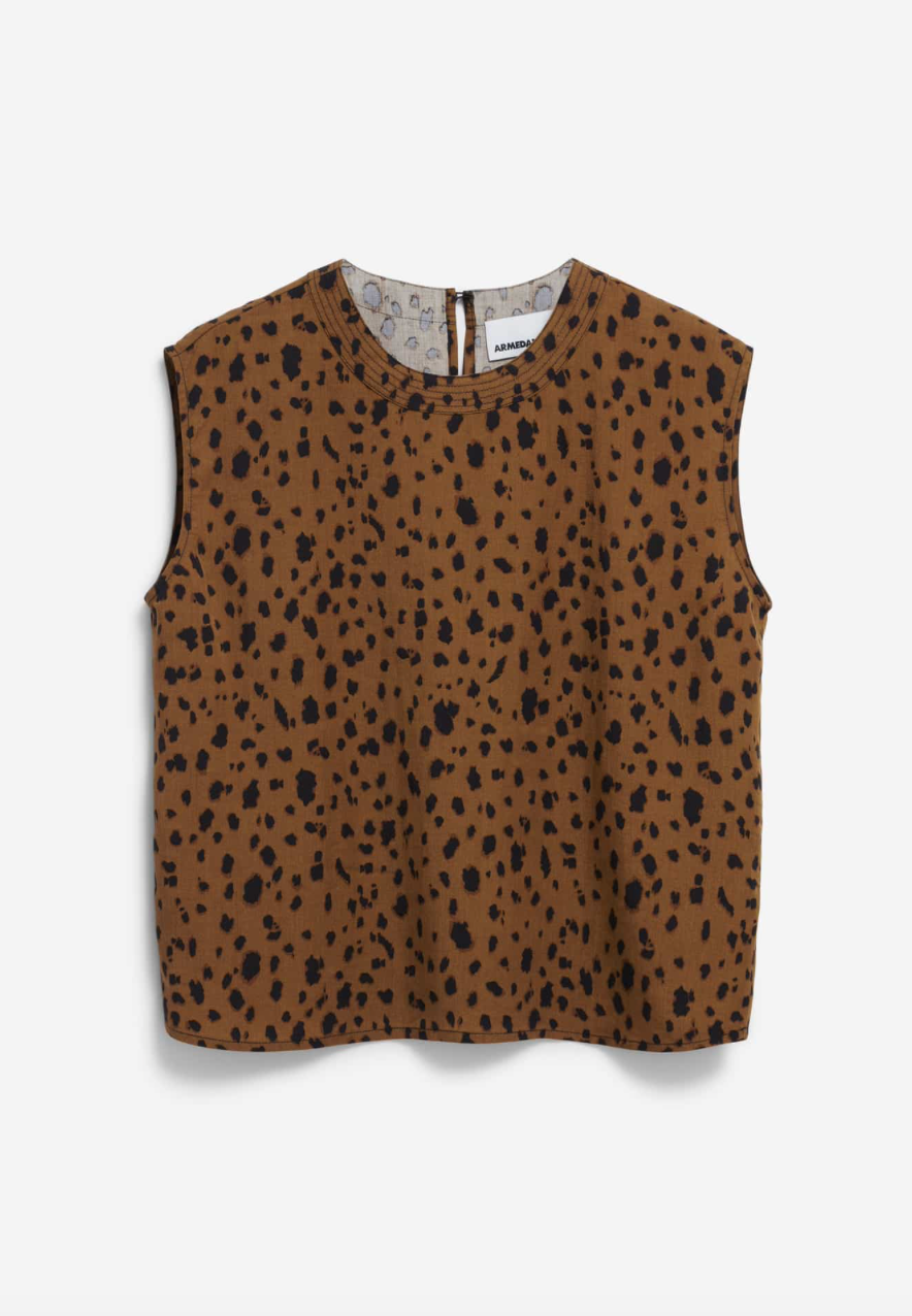 Armedangels Neraali Top Leopaa Dark Camel