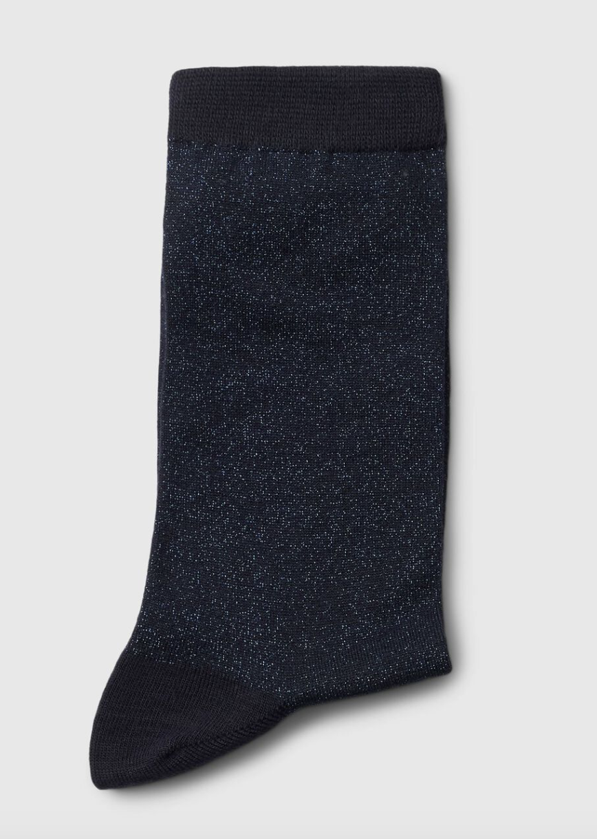 Selected Kim Sock Glitzer Dark Saphire