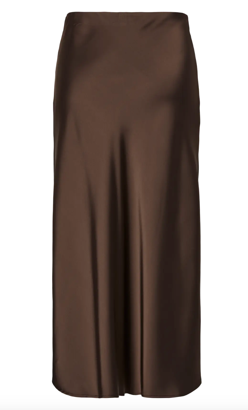 YAS Yaspella Midi Skirt Chocolate Brown