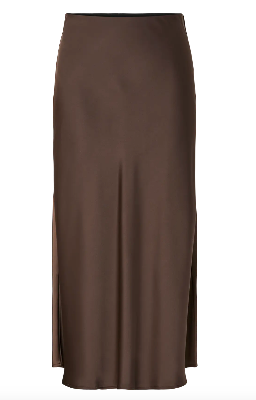 YAS Yaspella Midi Skirt Chocolate Brown