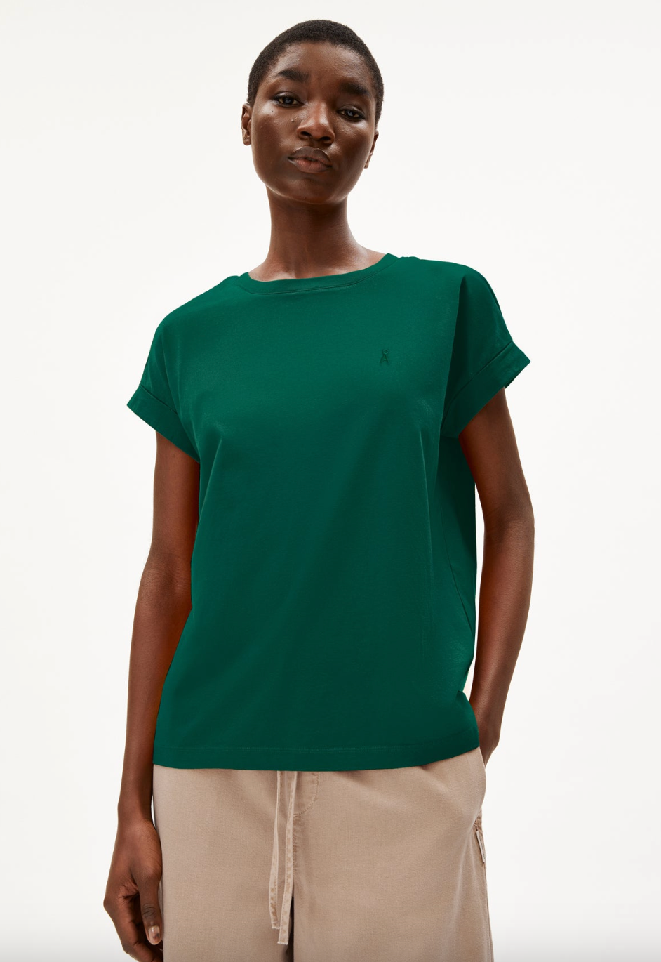 Armedangels IDAARA Logo Shirt emerald green