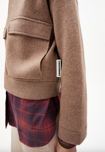 Armedangels Strickjacke Joaniaas Oversized Fit aus Bio-Woll Mix Cinnamon Dust Melange