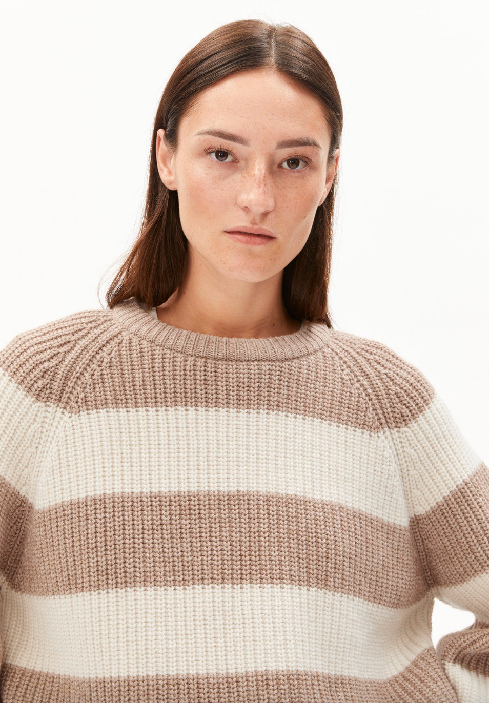 Armedangels Kaagi Stripes Pullover Camel Melange