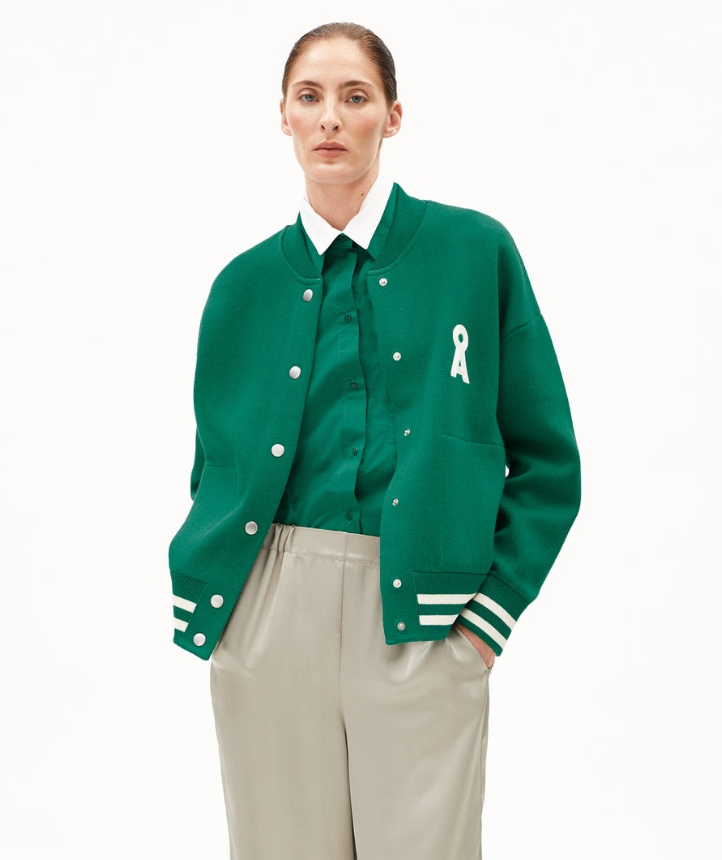 Armedangels Iconic Å AALISON Emerald Green Oatmilk