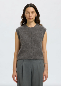 Selected Femme Lulu Vest Medium Grey Melange