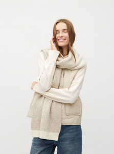 Mbym Sanelina Schal Hevelyn Light Grey Stripe