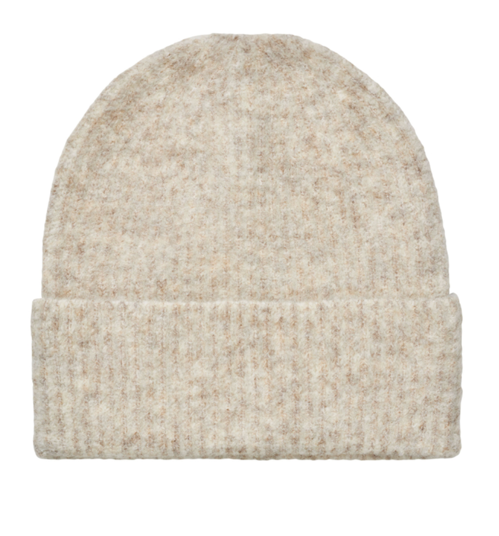 Mbym Mütze Muskan Hevelyn Light Grey Stripe