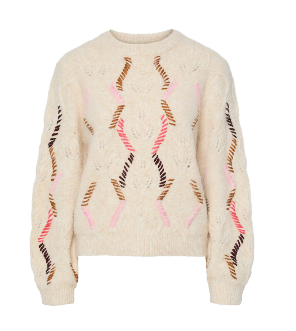 YAS Yasgabbi Knit Pullover Birch Melange