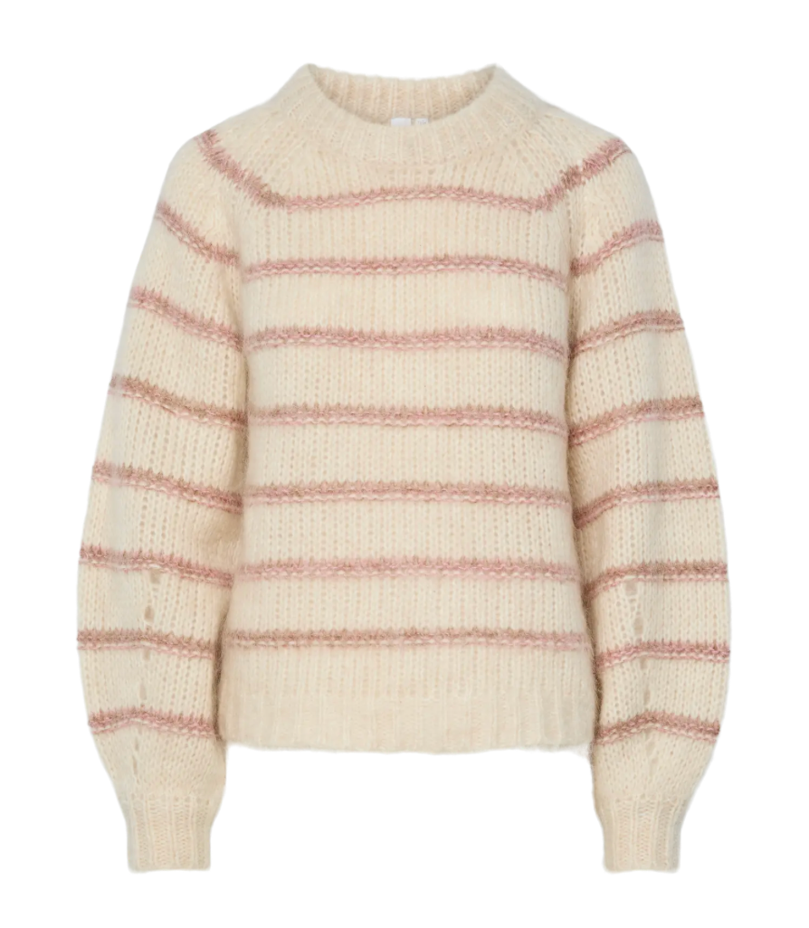 YAS Yaschima Wool Blend Knit Pullover Orchid Birch