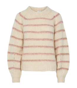 YAS Yaschima Wool Blend Knit Pullover Orchid Birch