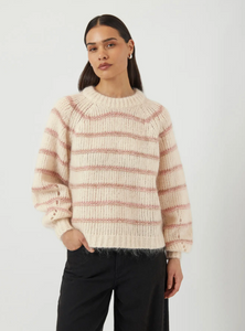 YAS Yaschima Wool Blend Knit Pullover Orchid Birch