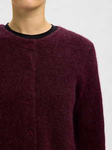 Selected Femme Lulu New Knit Cardigan Fig Melange