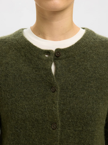 Selected Femme Lulu New Knit Cardigan Kalamata Melange