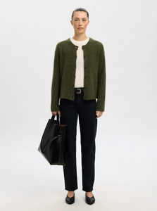 Selected Femme Lulu New Knit Cardigan Kalamata Melange