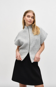 Mbym Roselina Short Knit Weste Tradewinds Grey