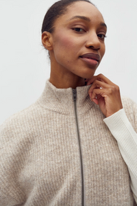 Mbym Roselina Short Knit Weste Light Taupe Melange