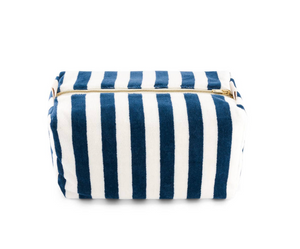 Rose In April Vic Pouch Stripes Midnight Ecru