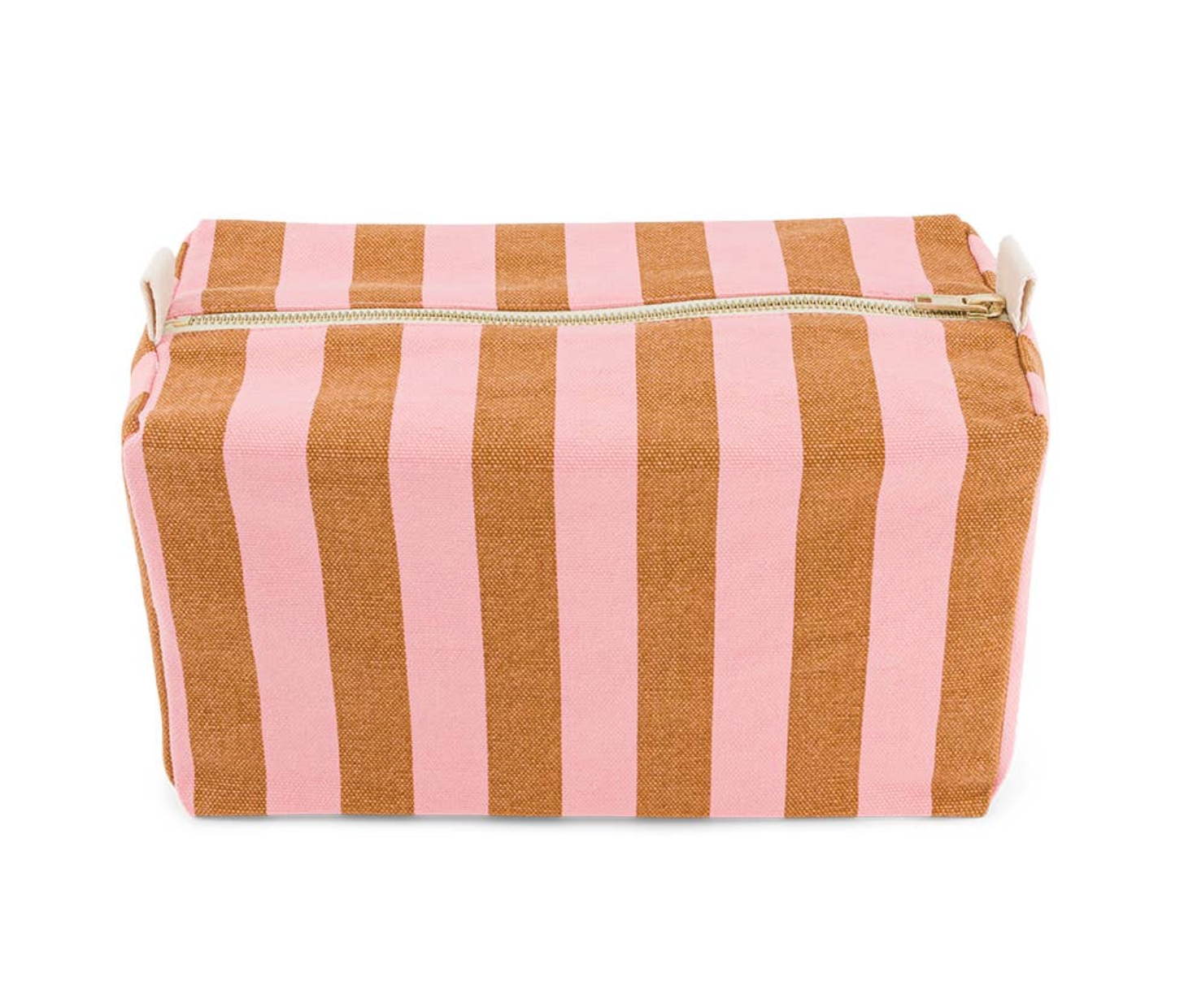Rose In April Vic Pouch Canvas Stripes Strawberry Caramel