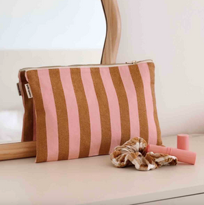 Rose In April Lili Canvas Stripes Strawberry Caramel