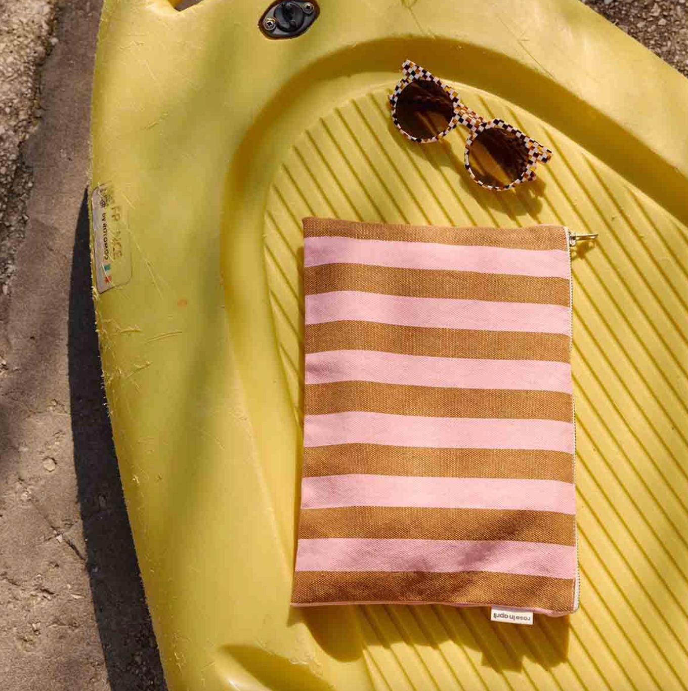 Rose In April Lili Canvas Stripes Strawberry Caramel