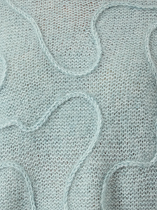 YAS Yasbrida Wool Blend Knit Pullover Blue Silver