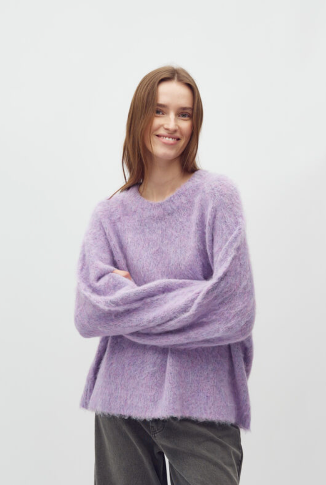 Mbym Gillis Pullover Gentle Violet Melange