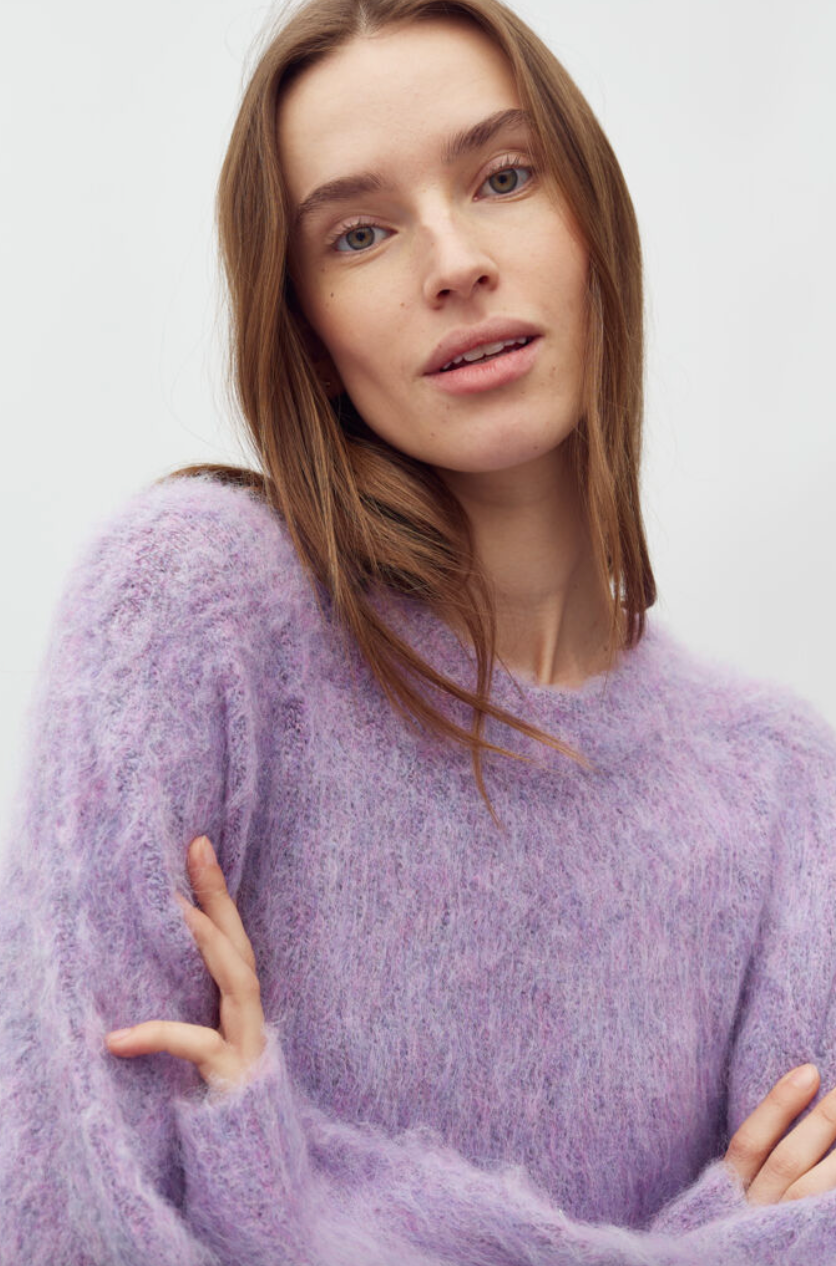Mbym Gillis Pullover Gentle Violet Melange