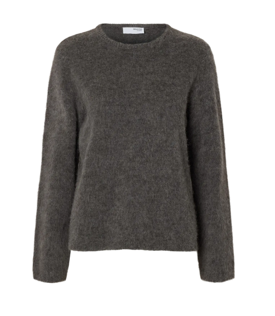 Selected Femme Lulu Brushed Knit O Neck