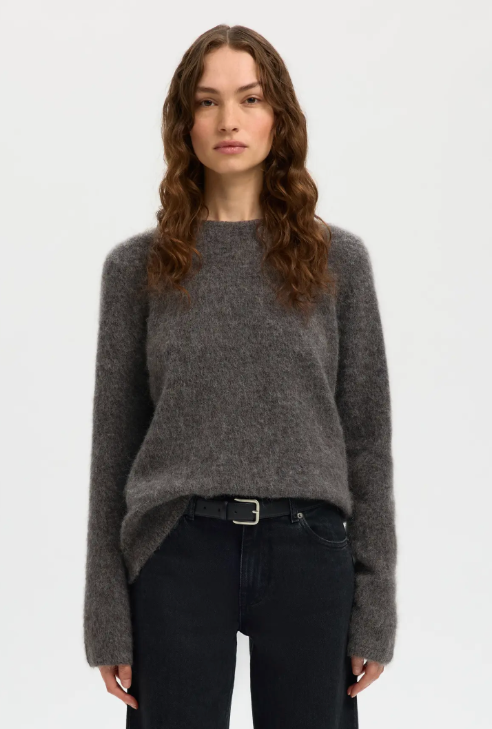 Selected Femme Lulu Brushed Knit O Neck