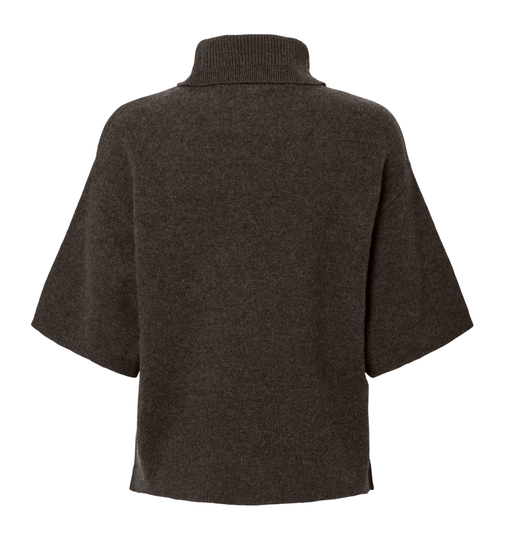 YAS Yasemila Knit Rollneck Chocolate Brown