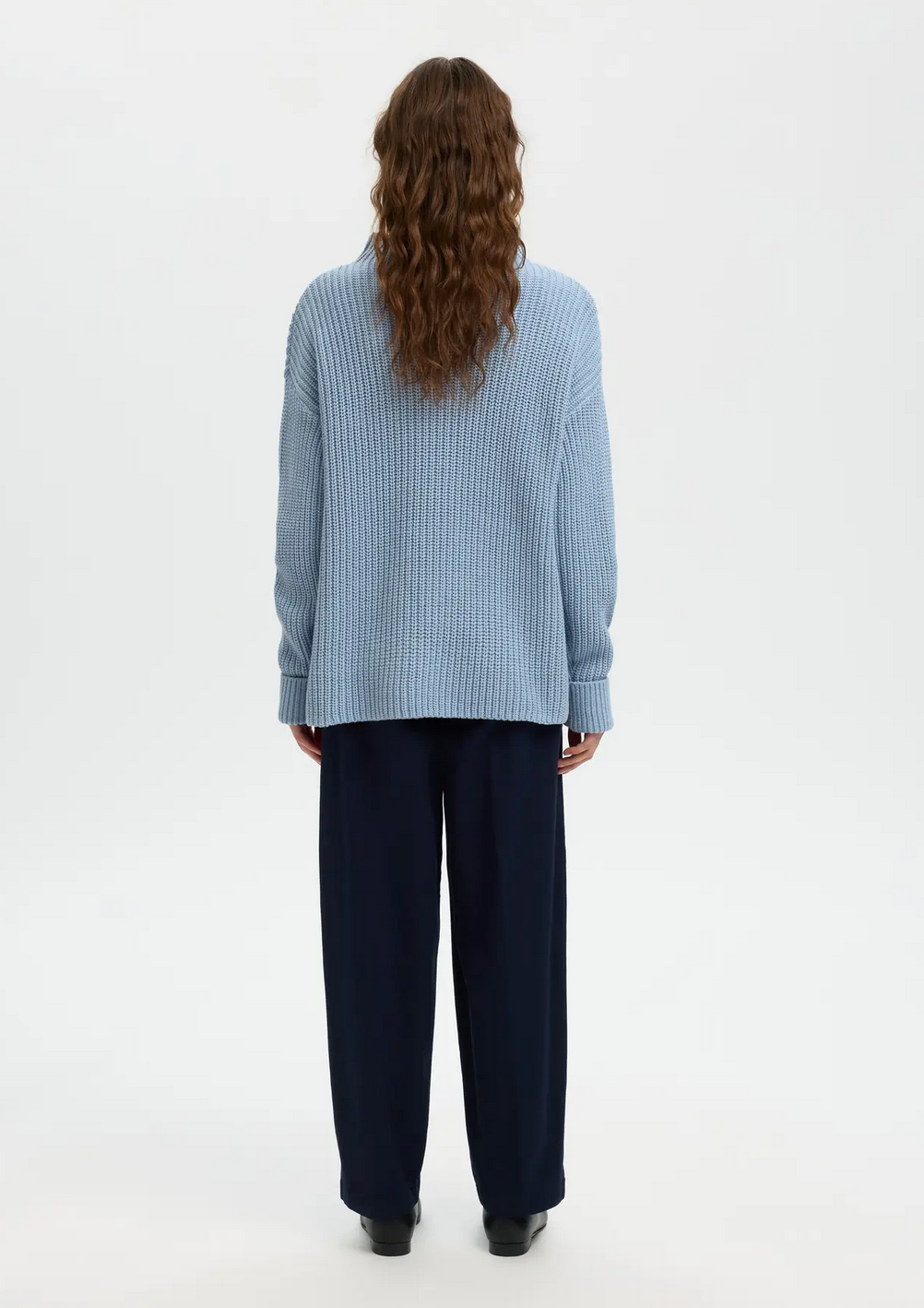 Selected Femme SLFSelma Sus Knit Pullover Dusty Blue