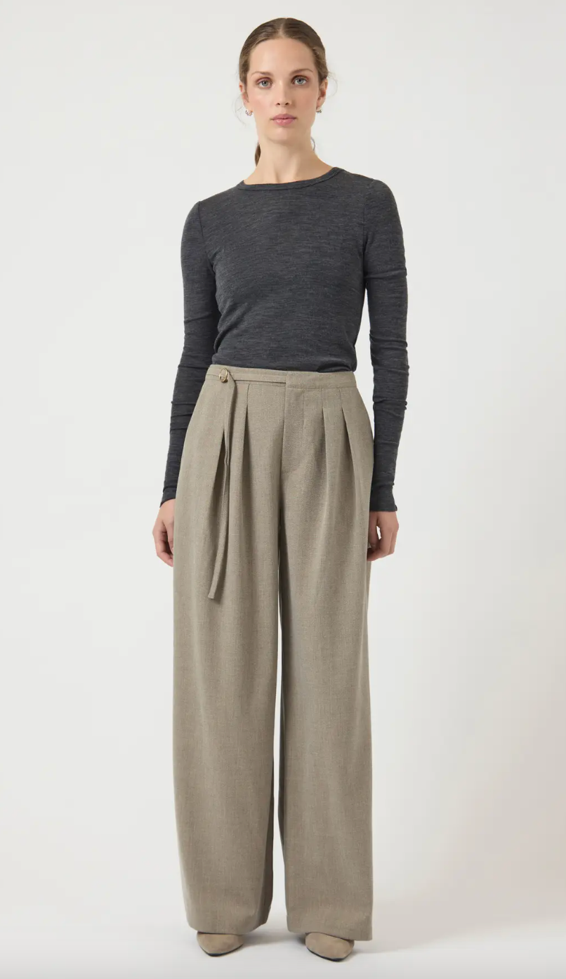 YAS Yascaso Wide Pant Espresso